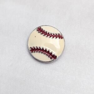 Snap Button Charm - Baseball Design